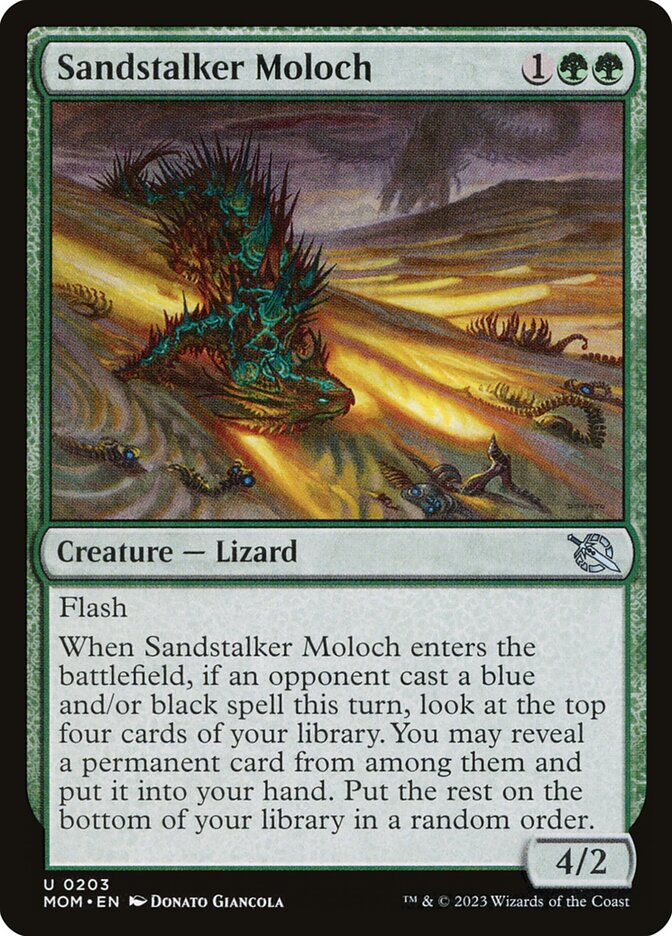 MTG Card Title: Sandstalker Moloch MOM/203