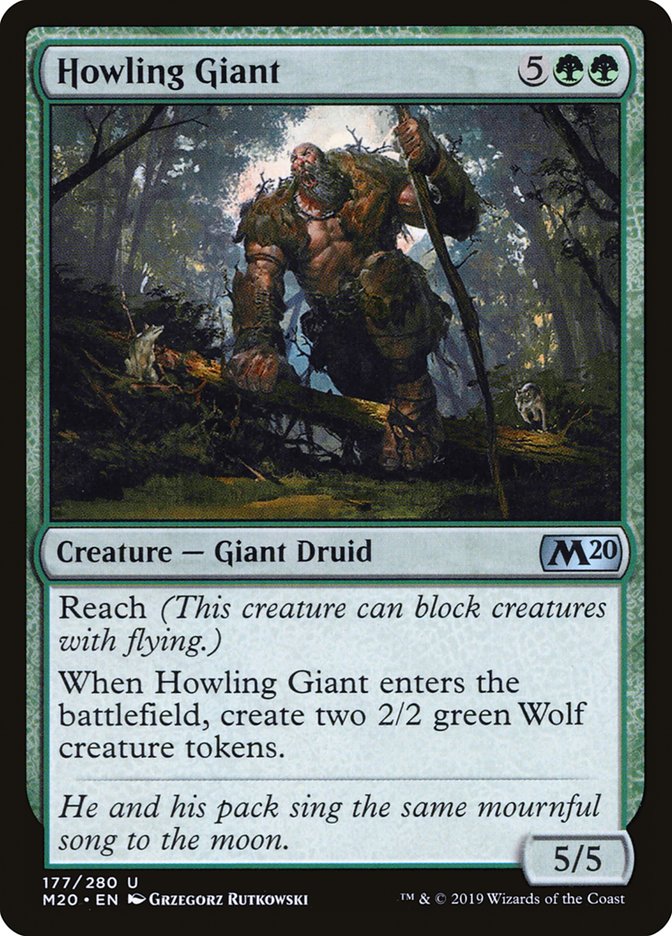 MTG Card Title: Howling Giant M20/177
