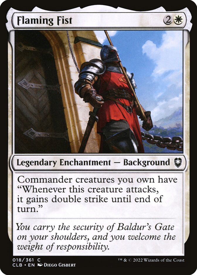 MTG Card Title: Flaming Fist CLB/18