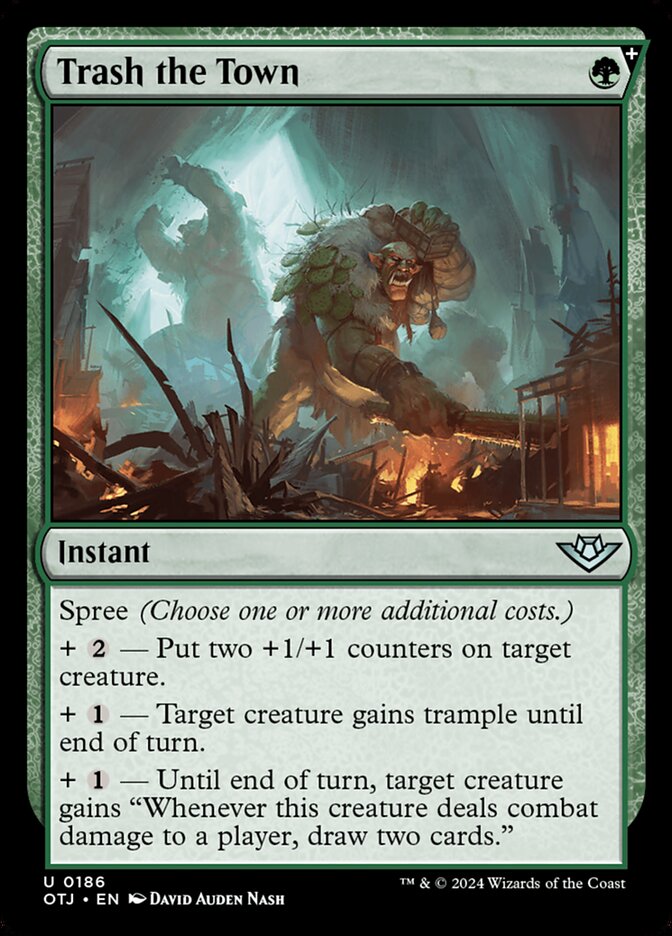 MTG Card Title: Trash the Town OTJ/186