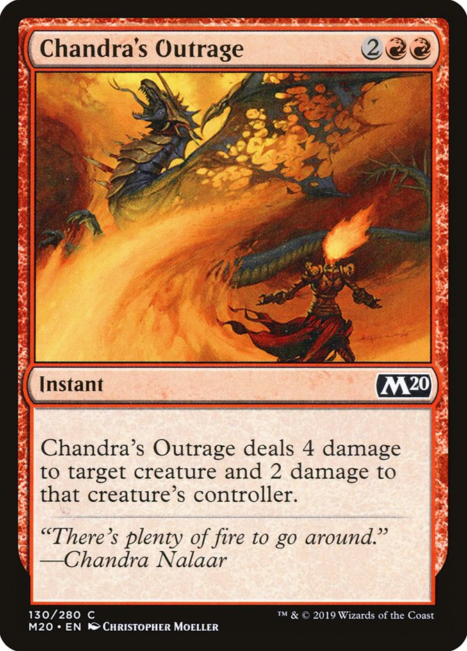 MTG Card Title: Chandra's Outrage M20/130