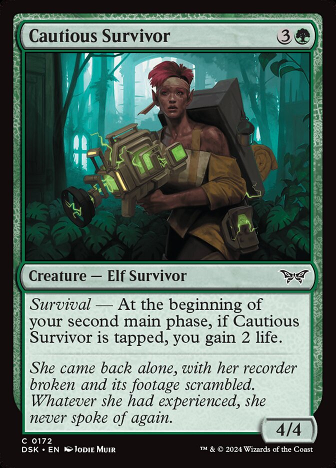 MTG Card Title: Cautious Survivor DSK/172