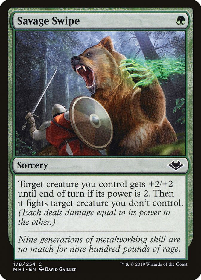 MTG Card Title: Savage Swipe MH1/178