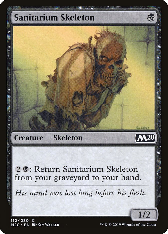 MTG Card Title: Sanitarium Skeleton M20/112