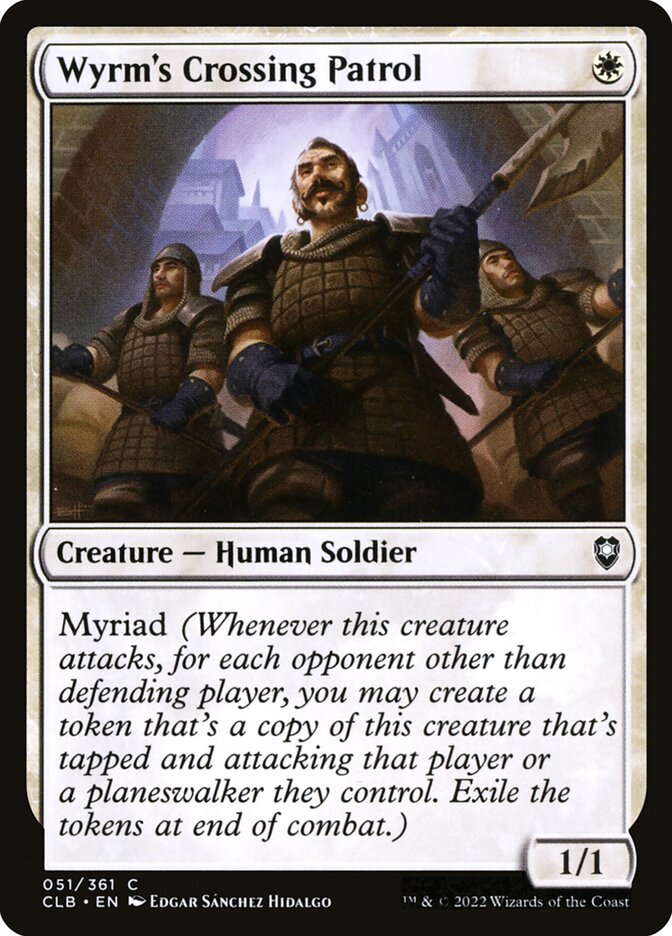 MTG Card Title: Wyrm's Crossing Patrol CLB/51