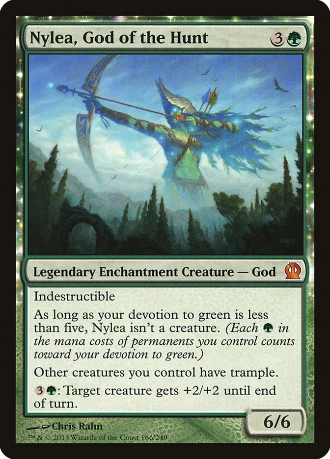 MTG Card Title: Nylea, God of the Hunt THS/166