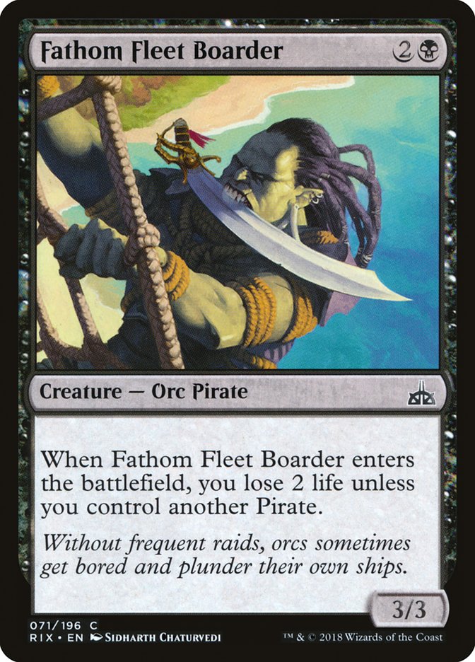 MTG Card Title: Fathom Fleet Boarder RIX/71