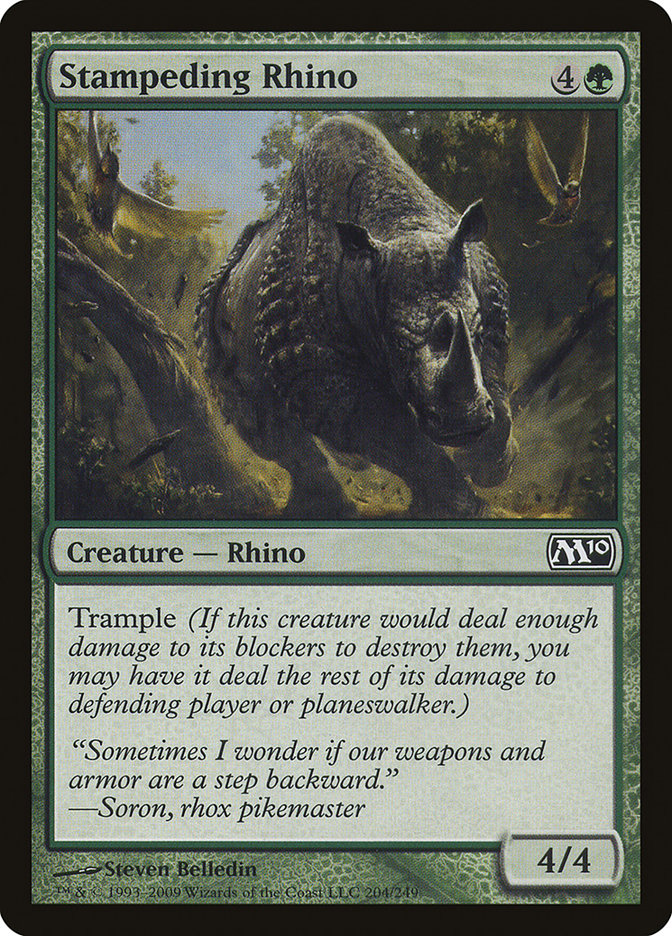 MTG Card Title: Stampeding Rhino M10/204