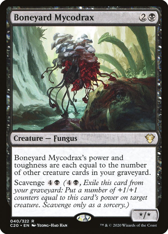 MTG Card Title: Boneyard Mycodrax C20/40