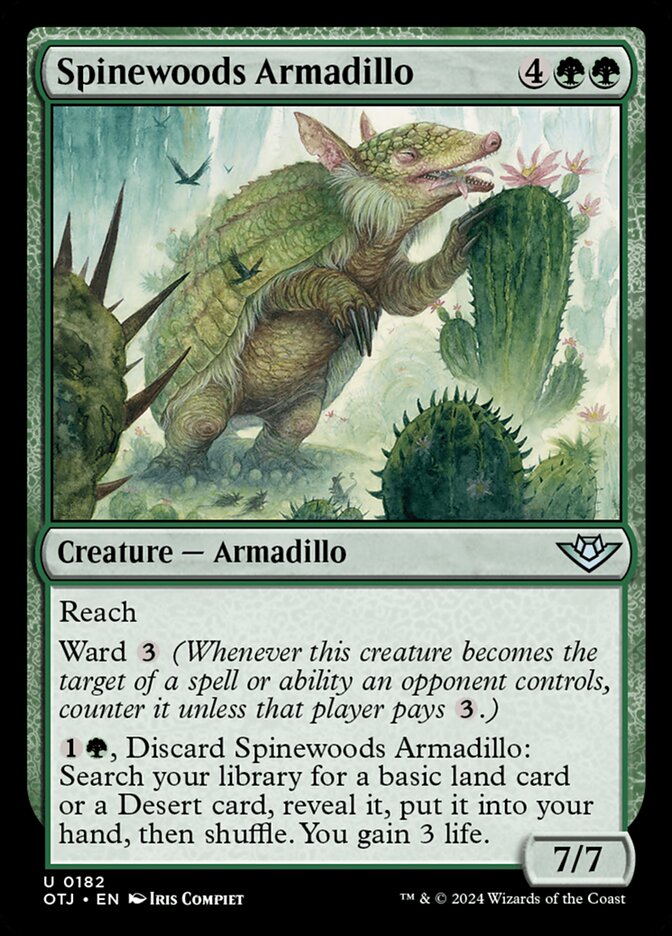 MTG Card Title: Spinewoods Armadillo OTJ/182