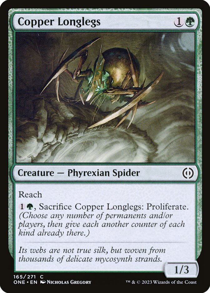 MTG Card Title: Copper Longlegs ONE/165