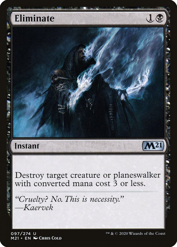 MTG Card Title: Eliminate M21/97