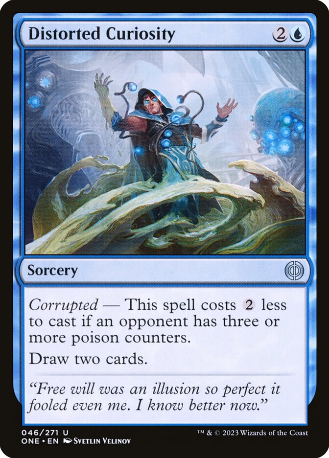 MTG Card Title: Distorted Curiosity ONE/46