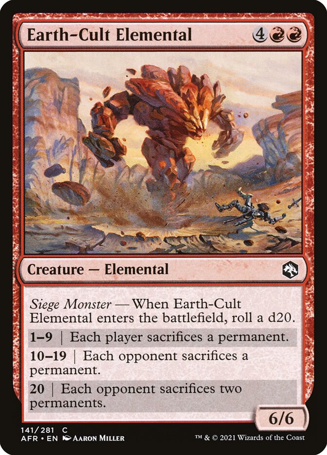 MTG Card Title: Earth-Cult Elemental AFR/141