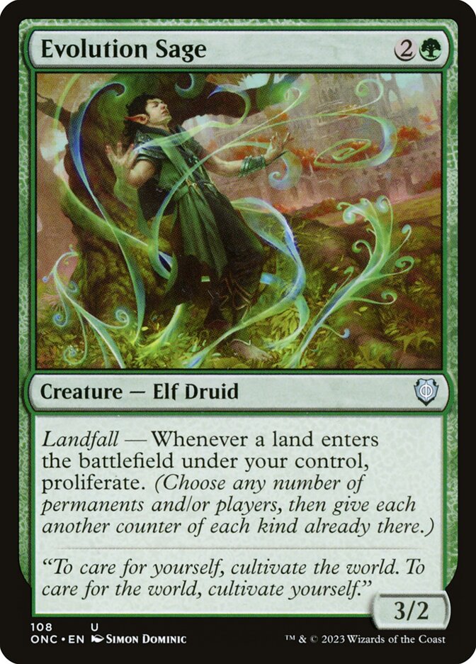 MTG Card Title: Evolution Sage ONC/108