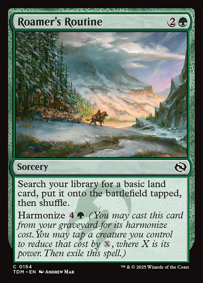 MTG Card Title: Roamer's Routine TDM/154