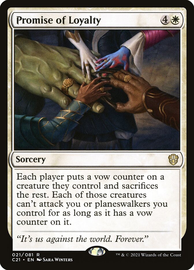 MTG Card Title: Promise of Loyalty C21/21