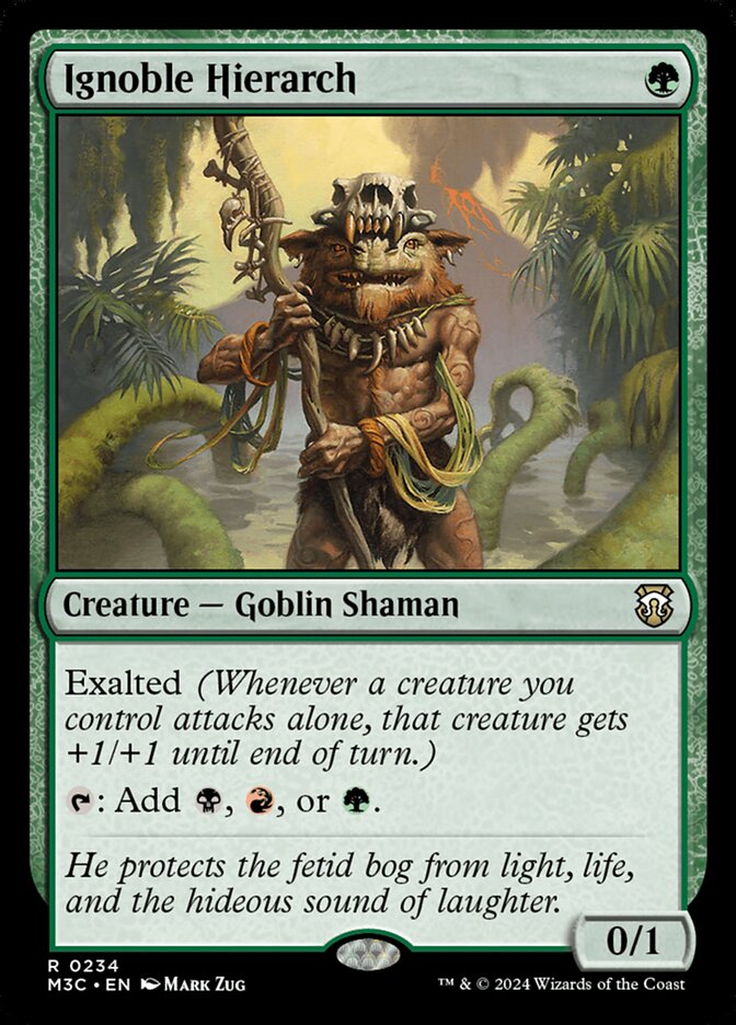 MTG Card Title: Ignoble Hierarch M3C/234