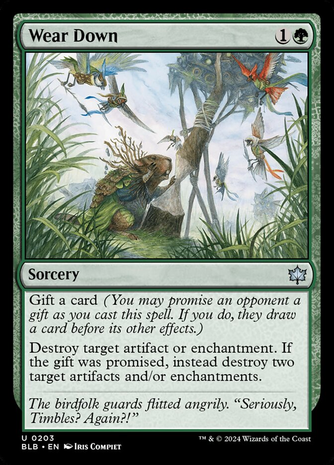 MTG Card Title: Wear Down BLB/203