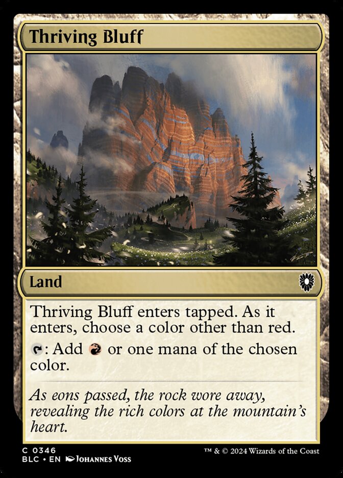 MTG Card Title: Thriving Bluff BLC/346