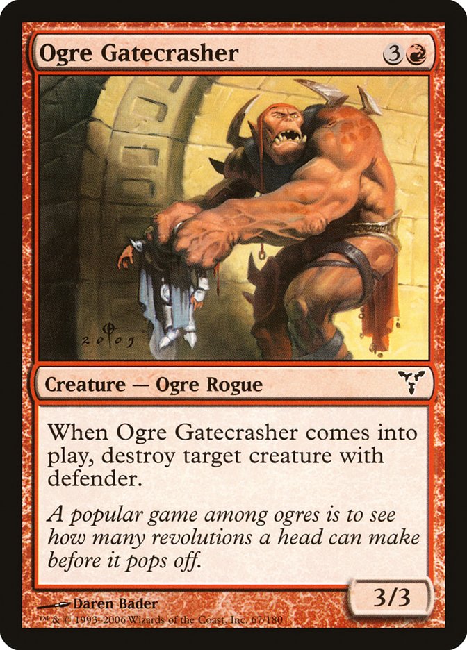 MTG Card Title: Ogre Gatecrasher DIS/67