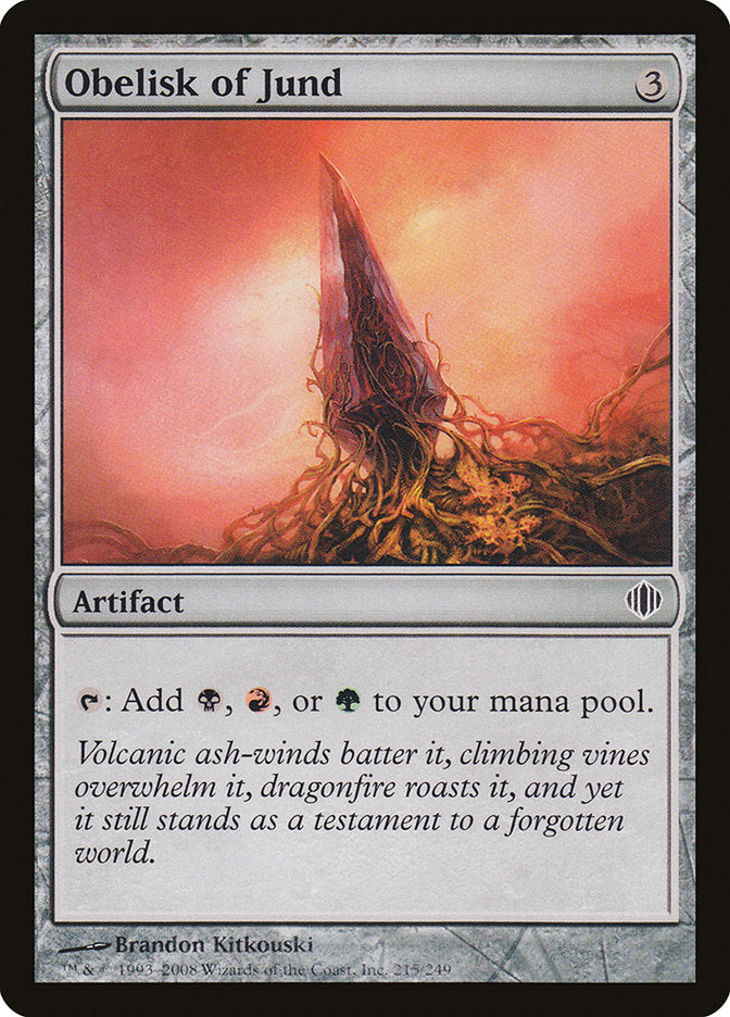 MTG Card Title: Obelisk of Jund ALA/215