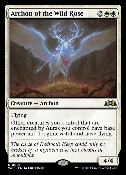 MTG Card Title: Archon of the Wild Rose WOE/1