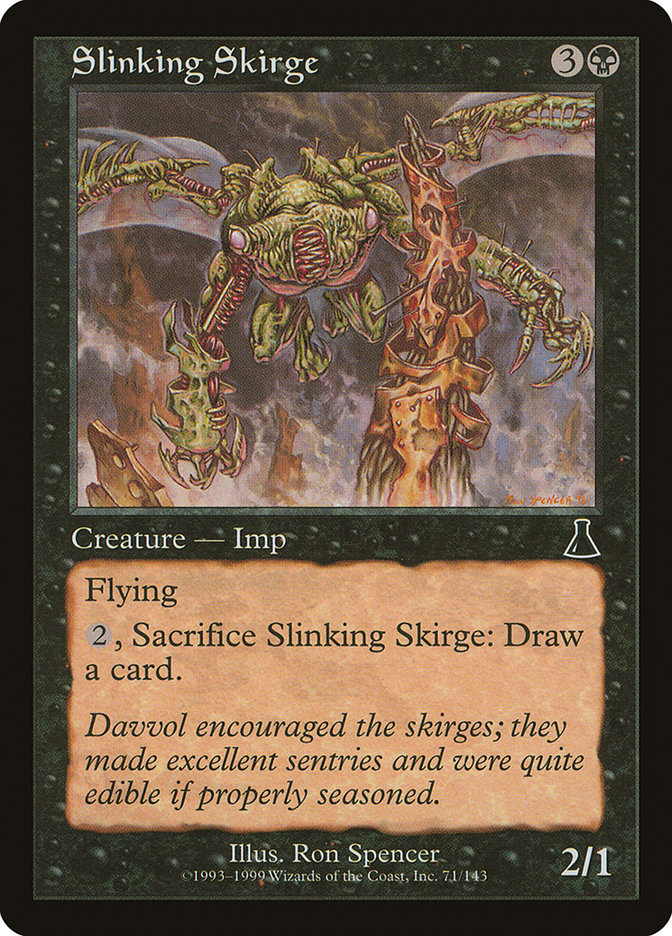 MTG Card Title: Slinking Skirge UDS/71