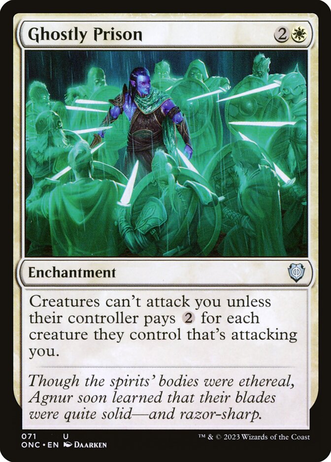 MTG Card Title: Ghostly Prison ONC/71
