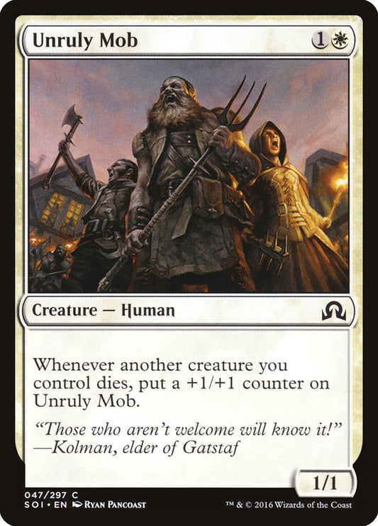 MTG Card Title: Unruly Mob SOI/47