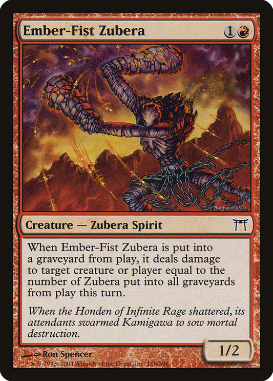 MTG Card Title: Ember-Fist Zubera CHK/166