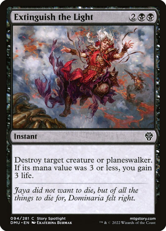 MTG Card Title: Extinguish the Light DMU/94