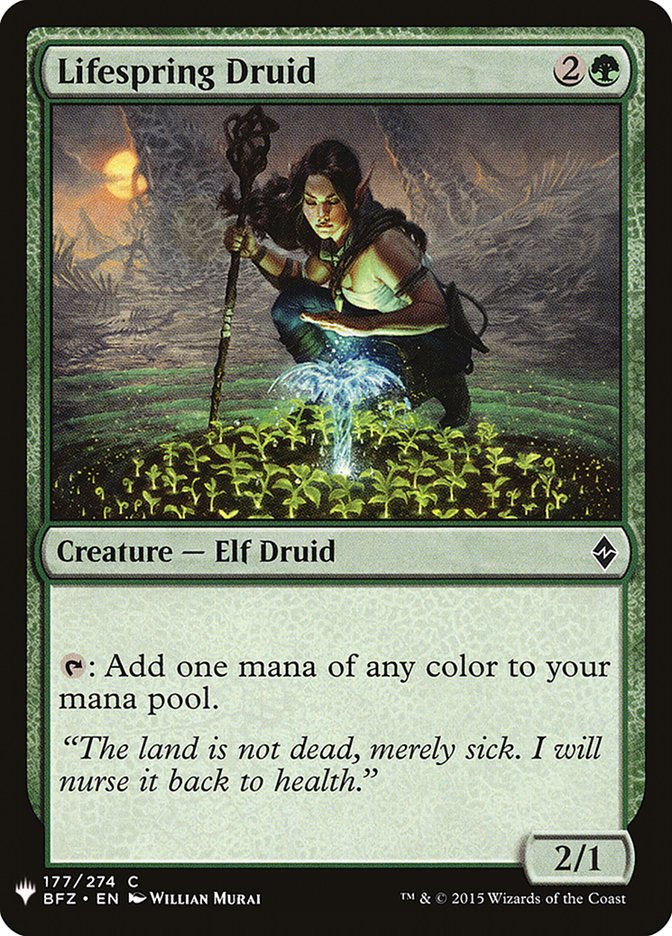 MTG Card Title: Lifespring Druid PLST/BFZ-177