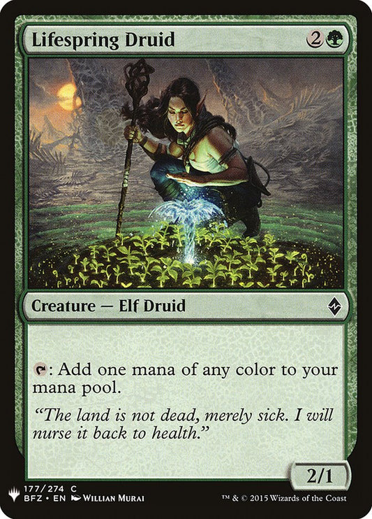 MTG Card Title: Lifespring Druid PLST/BFZ-177
