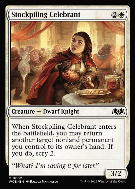 MTG Card Title: Stockpiling Celebrant WOE/32
