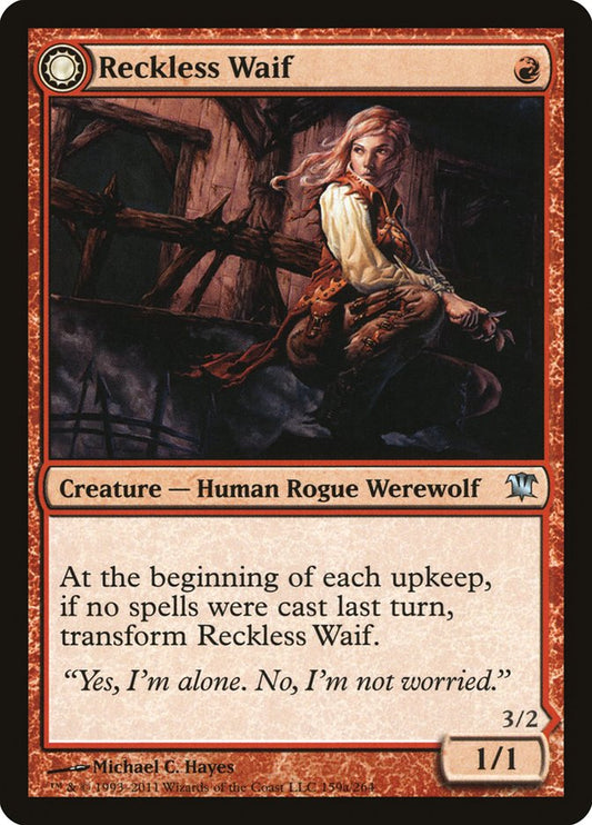 MTG Card Title: Reckless Waif // Merciless Predator ISD/159