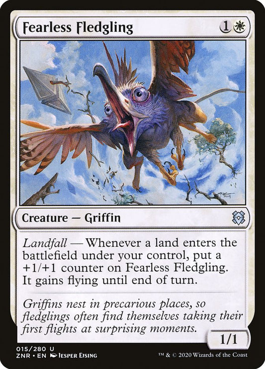 MTG Card Title: Fearless Fledgling ZNR/15