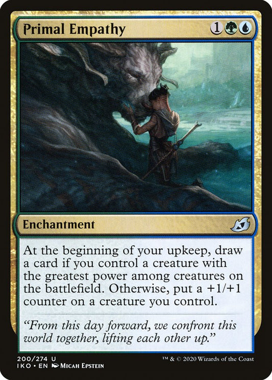 MTG Card Title: Primal Empathy IKO/200
