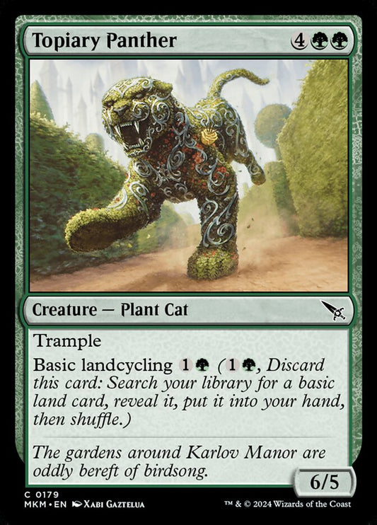 MTG Card Title: Topiary Panther MKM/179