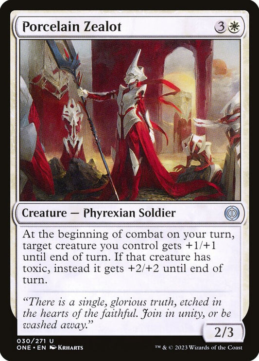 MTG Card Title: Porcelain Zealot ONE/30