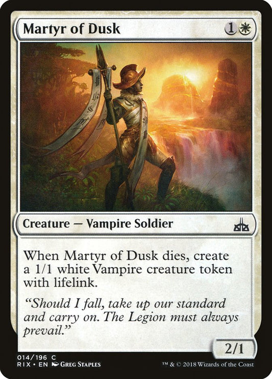 MTG Card Title: Martyr of Dusk RIX/14