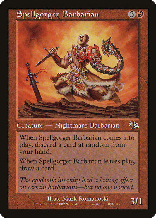 MTG Card Title: Spellgorger Barbarian JUD/100