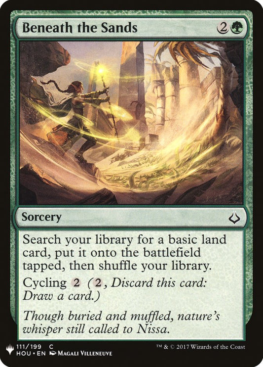 MTG Card Title: Beneath the Sands PLST/HOU-111