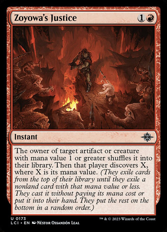 MTG Card Title: Zoyowa's Justice LCI/173