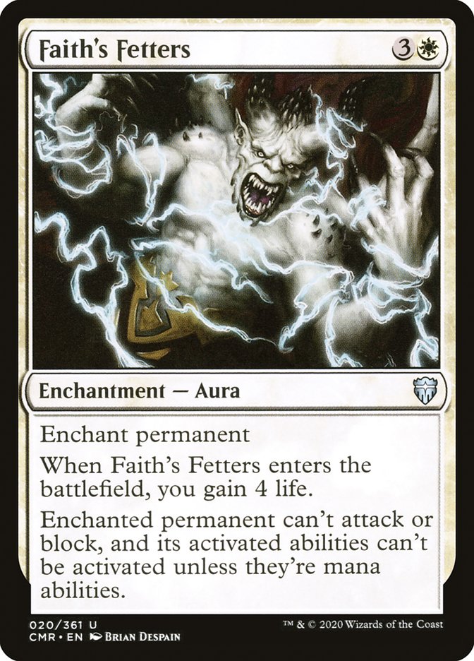 MTG Card Title: Faith's Fetters CMR/20