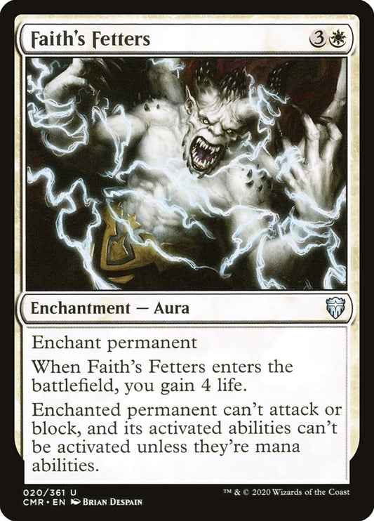 MTG Card Title: Faith's Fetters CMR/20