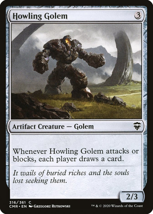 MTG Card Title: Howling Golem CMR/316