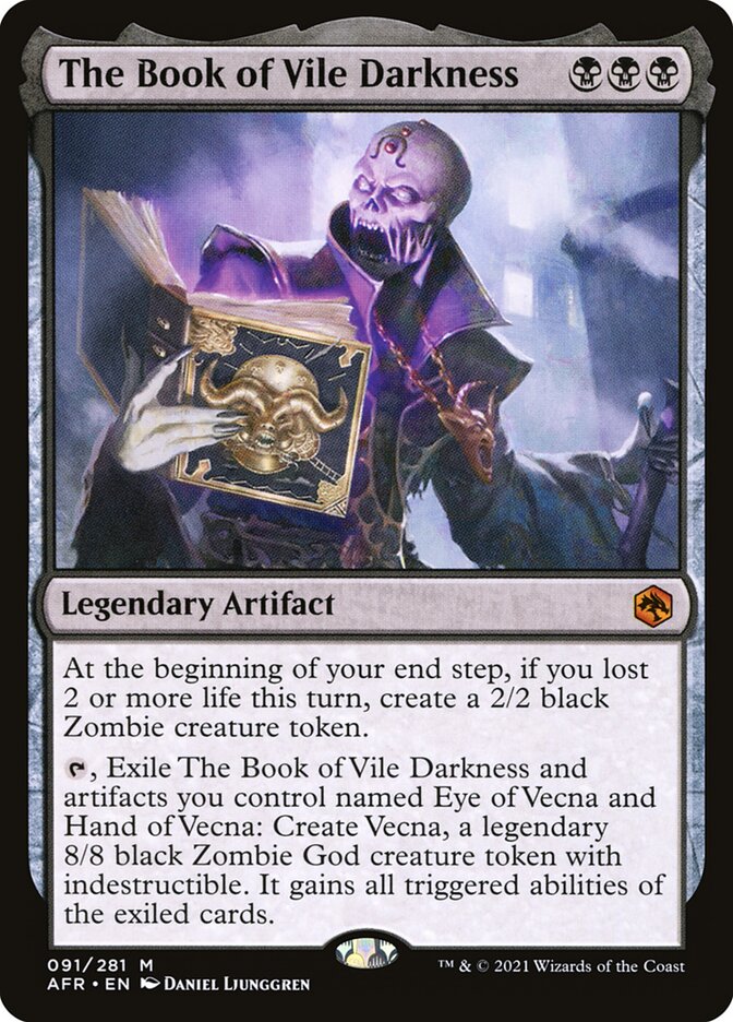 MTG Card Title: The Book of Vile Darkness AFR/91