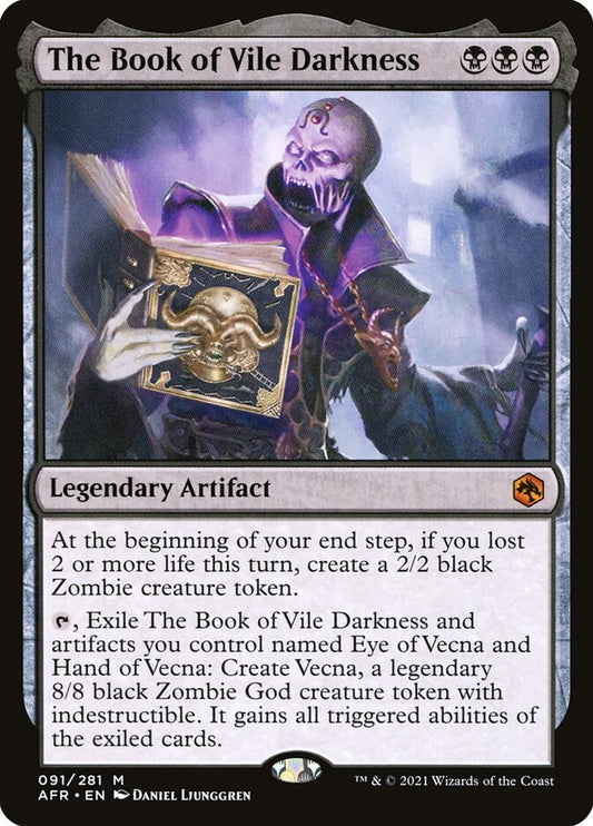 MTG Card Title: The Book of Vile Darkness AFR/91