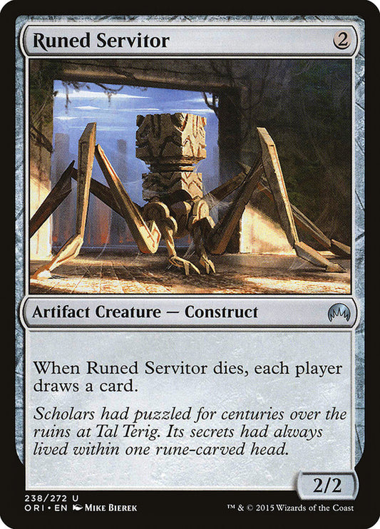 MTG Card Title: Runed Servitor ORI/238